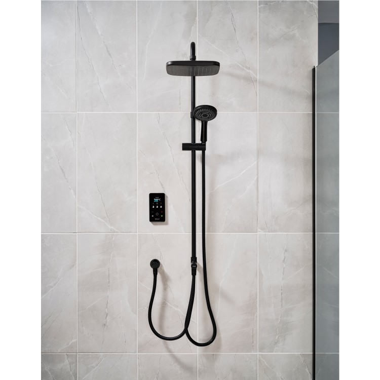 ONLY OPENED - Triton ENVi 10.5kW DuElec Kit Digital Electric Shower -Black