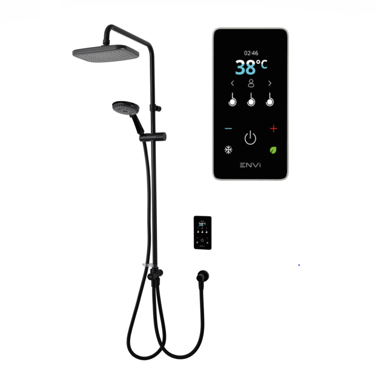 ONLY OPENED - Triton ENVi 10.5kW DuElec Kit Digital Electric Shower -Black