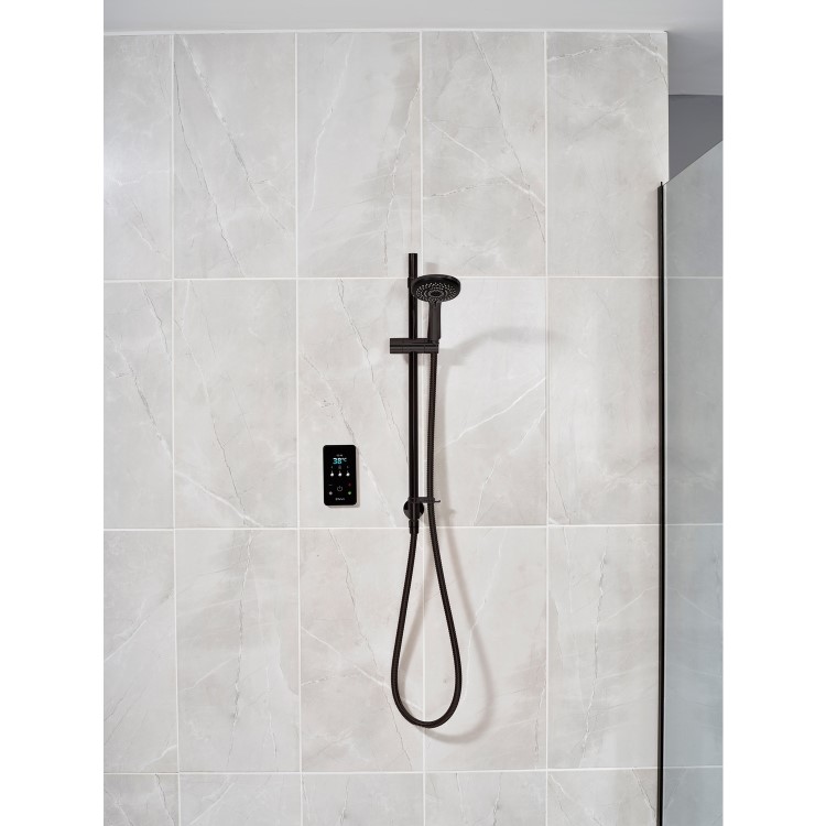 GRADE A1 - Triton ENVi 9.0KW Ceiling Fed Kit Digital Electric Shower - Black