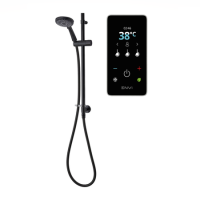 GRADE A1 - Triton ENVi 9.0KW Ceiling Fed Kit Digital Electric Shower - Black