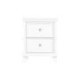 Georgia 2 Drawer Bedside Table in White