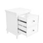 Georgia 2 Drawer Bedside Table in White
