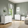 White Painted Double Wardrobe with Drawer - Georgia