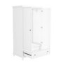 White Double Wardrobe with Drawer - Georgia