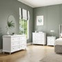 White Double Wardrobe with Drawer - Georgia