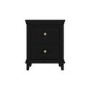 Black 2 Drawer Bedside Table - Georgia