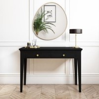 Black Dressing Table with 2 Drawers - Georgia Black Dressing Table with 2 Drawers - Georgia