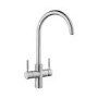 Rangemaster GEO Intense Round Brushed Chrome 4 in 1 Instant Boiling Water Kitchen Tap