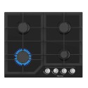 GG643B Hisense 60cm Gas on Glass 4 Burner Gas Hob - Black