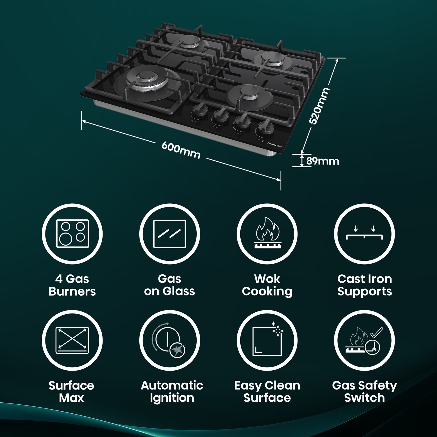 Hisense gas hob.