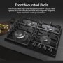 Hisense 60cm 4 Burner Gas on Glass Hob - Black