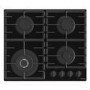 Hisense 60cm 4 Burner Gas on Glass Hob - Black