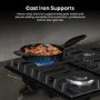 Hisense 60cm 4 Burner Gas on Glass Hob - Black