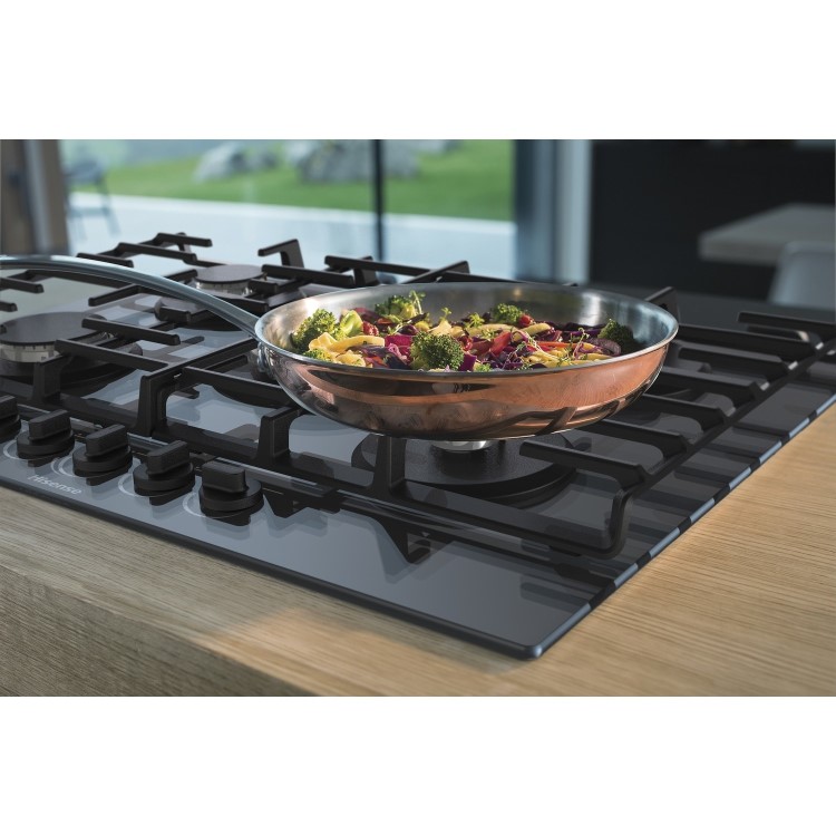 Hisense 75cm Gas on Glass 5 Burner Gas Hob - Black