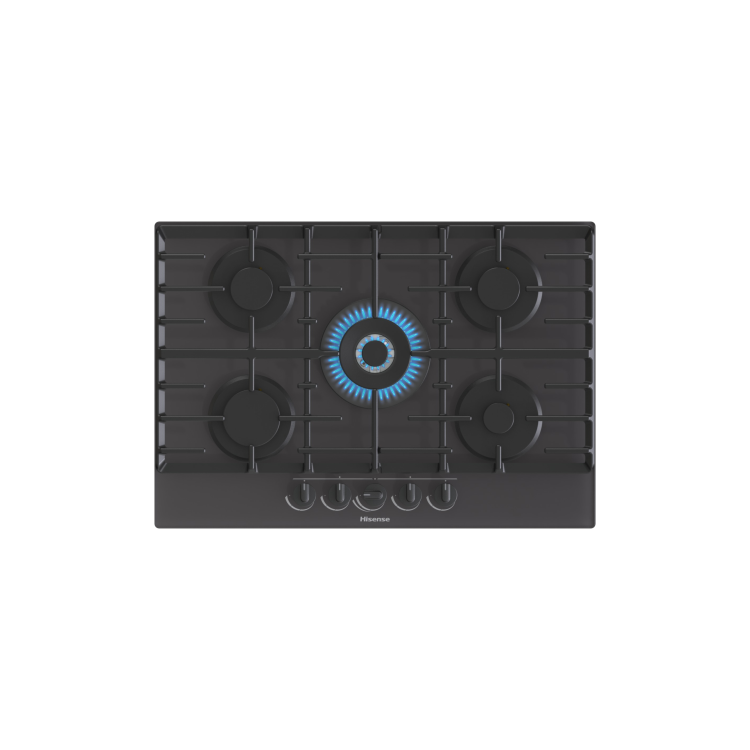 Refurbished Hisense GG773B 75cm 5 burner Gas on Glass hob- Black