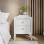 White 2-Drawer Bedside Table - Georgie