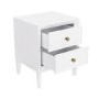 White 2-Drawer Bedside Table - Georgie