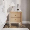 A2/GGG005 ALMOST PERFECT - Georgie 2 Drawer Bedside Table in Wood