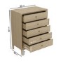 Solid Wood Chest of 5 Drawers - Georgie