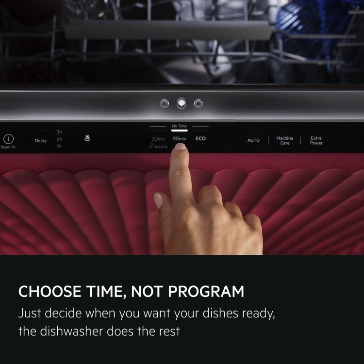 AEG 5000 AirDry Integrated Dishwasher - Black control panel C-rated