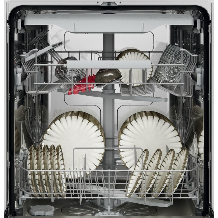 AEG 5000 AirDry Integrated Dishwasher - Black control panel C-rated