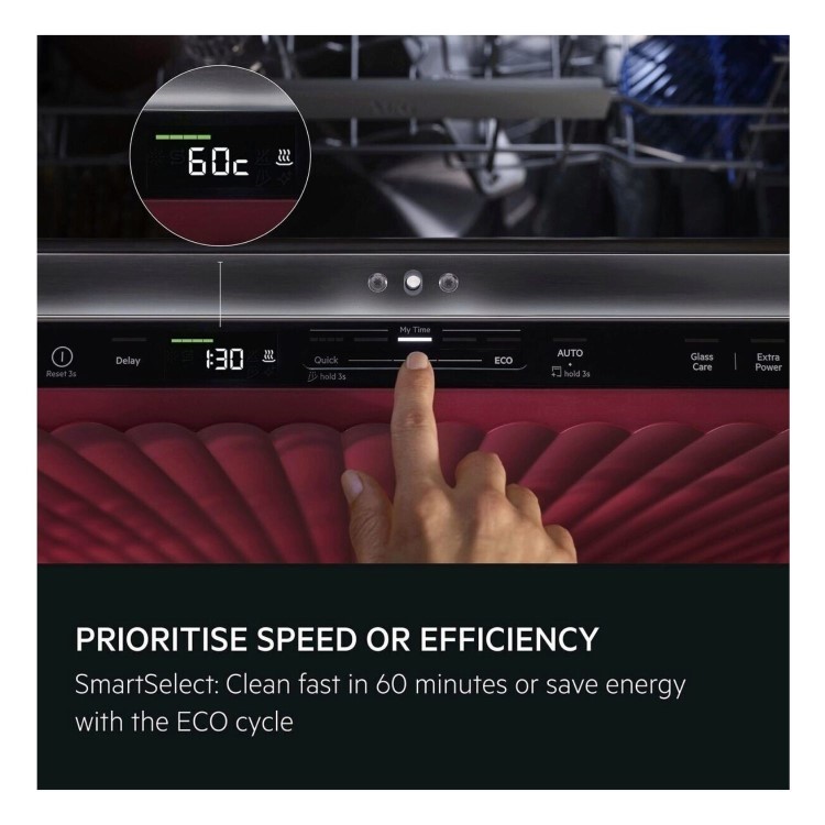AEG Integrated Dishwasher - Black control panel B-rated