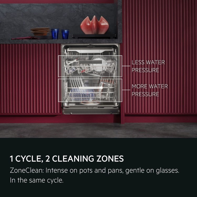 AEG Series 8000 AirDry Integrated Dishwasher - A-rated Black Control Panel