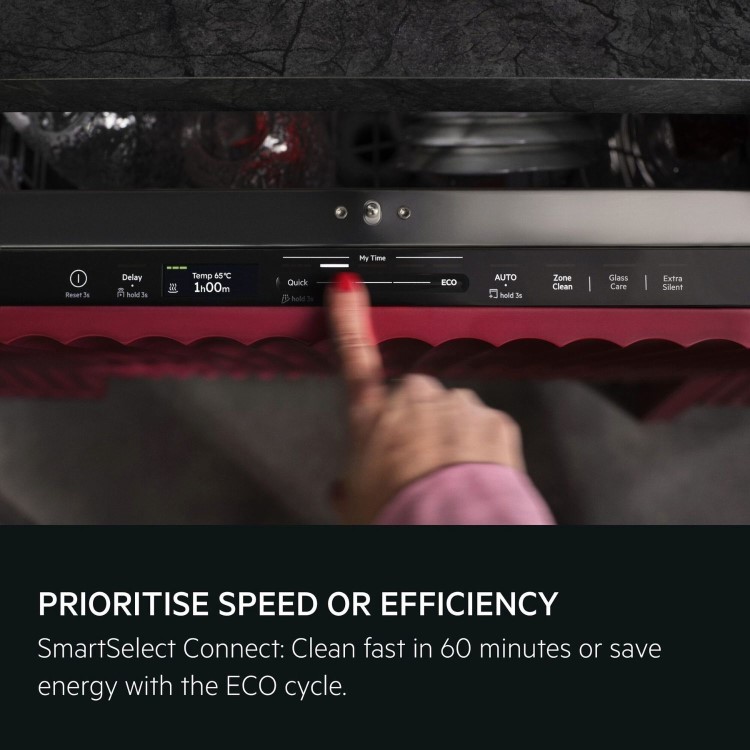 AEG Series 8000 AirDry Integrated Dishwasher - A-rated Black Control Panel