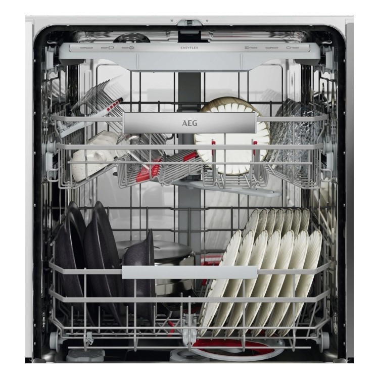 AEG Series 8000 Integrated Dishwasher - Smart Wi-Fi A-rated Black Control Panel