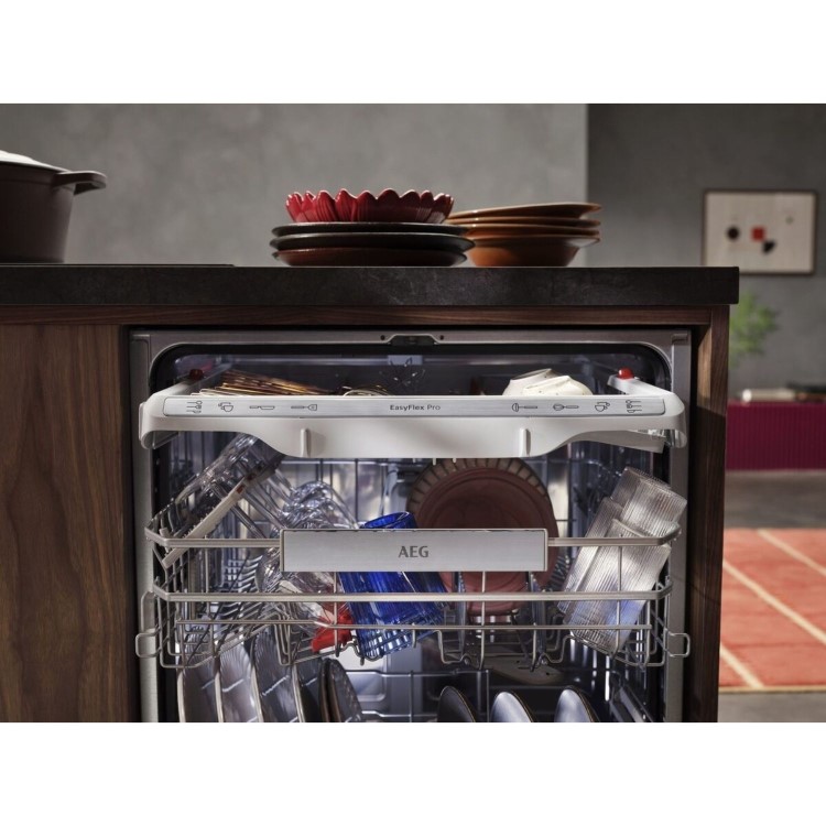 AEG Series 9000 Push2Open Integrated Dishwasher - A-rated Black Control Panel