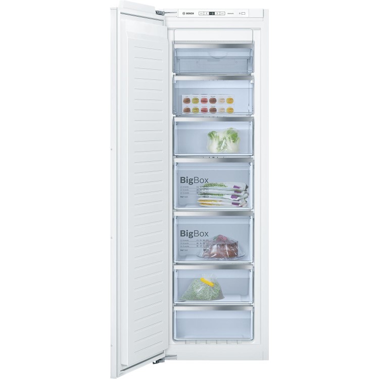 Bosch Serie 6 GIN81AE30G 211 Litre Integrated In Column Freezer 178cm Tall Frost Free 56cm Wide - White