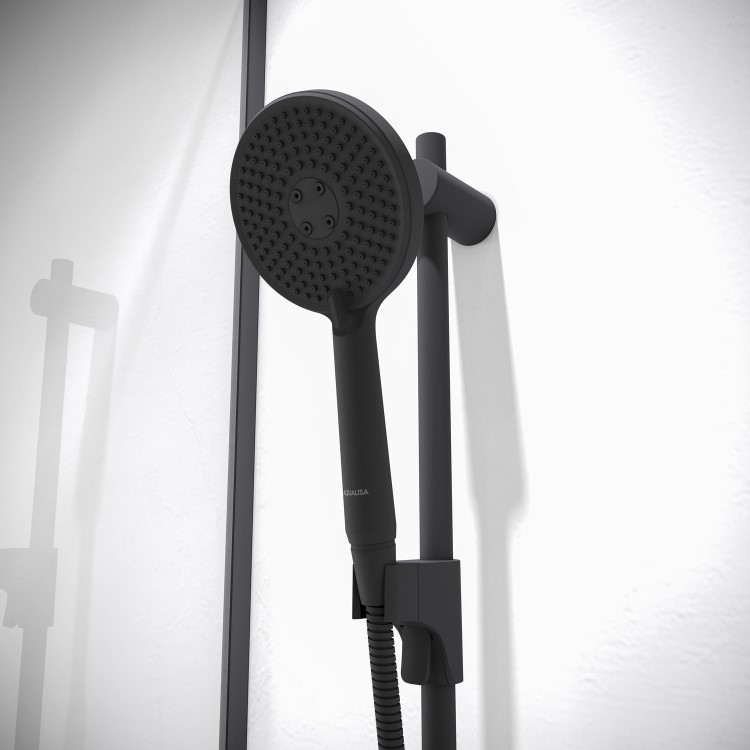 GRADE A1 - Aqualisa Black Smart Glo Dual Wall Mounted Smart Digital Mixer Thermostatic Shower HP/Combi