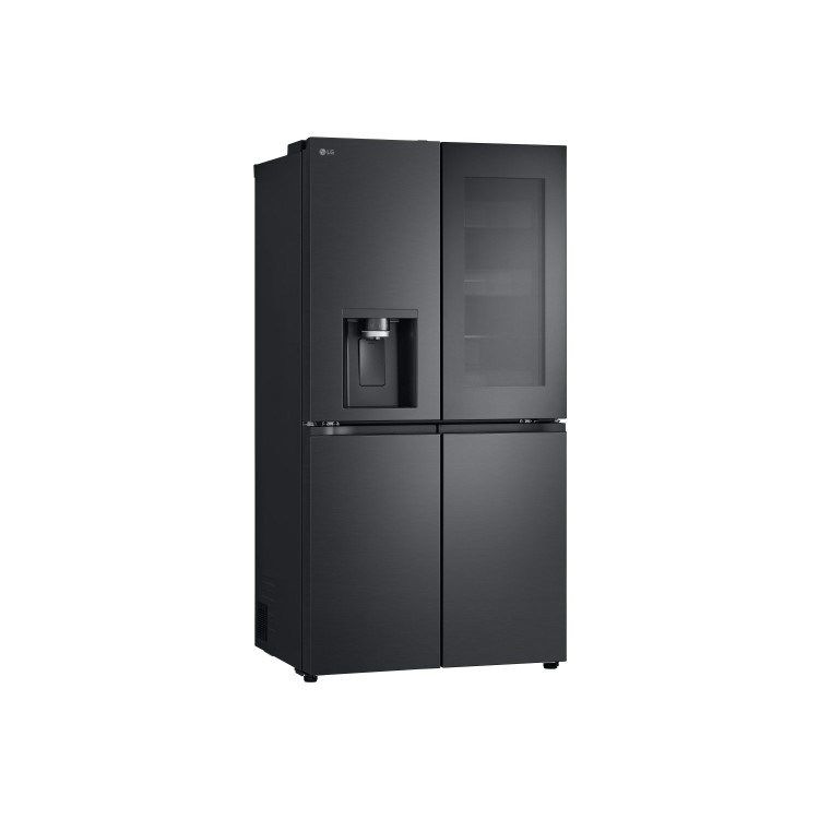 LG InstaView 638 Litre Four Door American Fridge Freezer - Matte Black