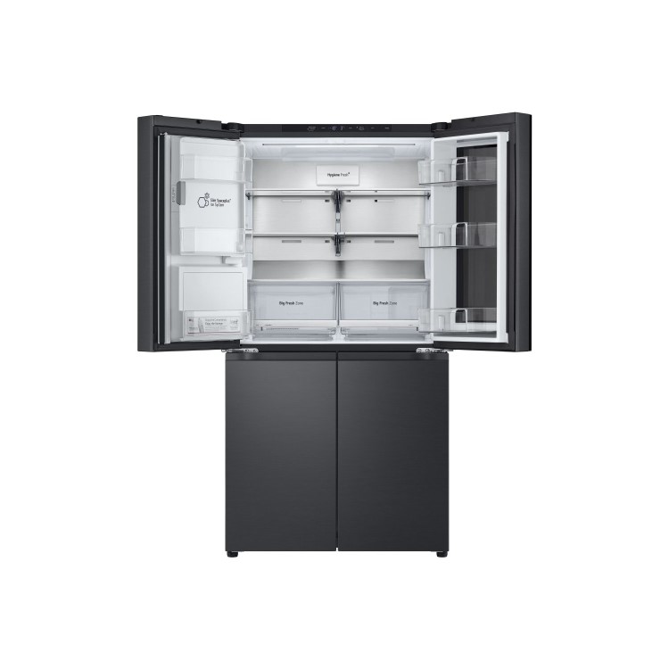 LG InstaView 638 Litre Four Door American Fridge Freezer - Matte Black