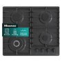 Hisense 60cm 4 Burner Gas Hob - Black
