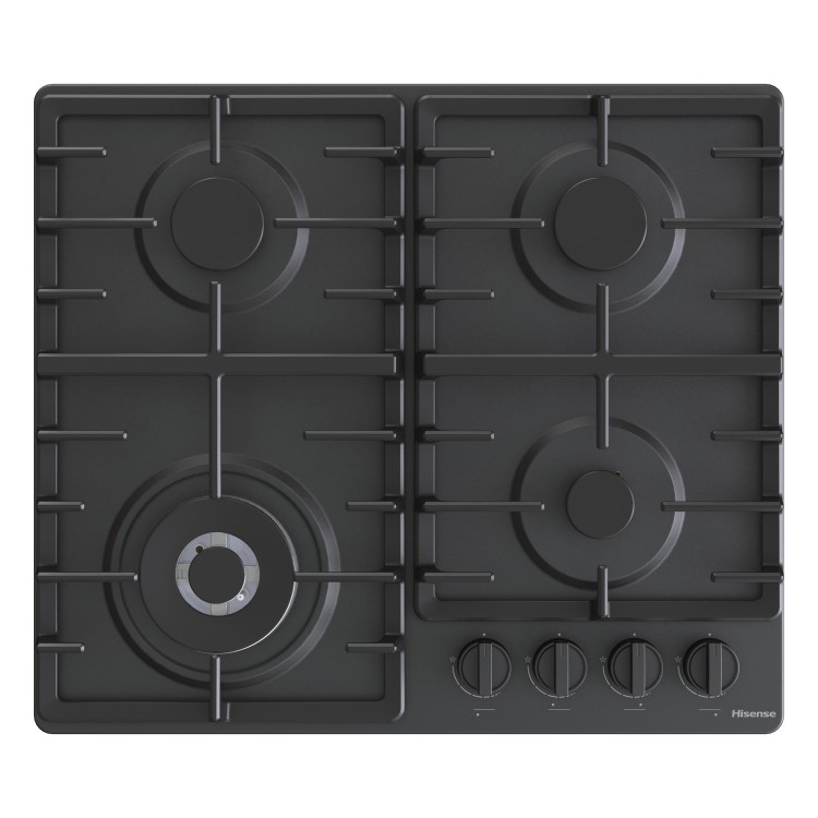 Hisense 60cm 4 Burner Gas Hob - Black