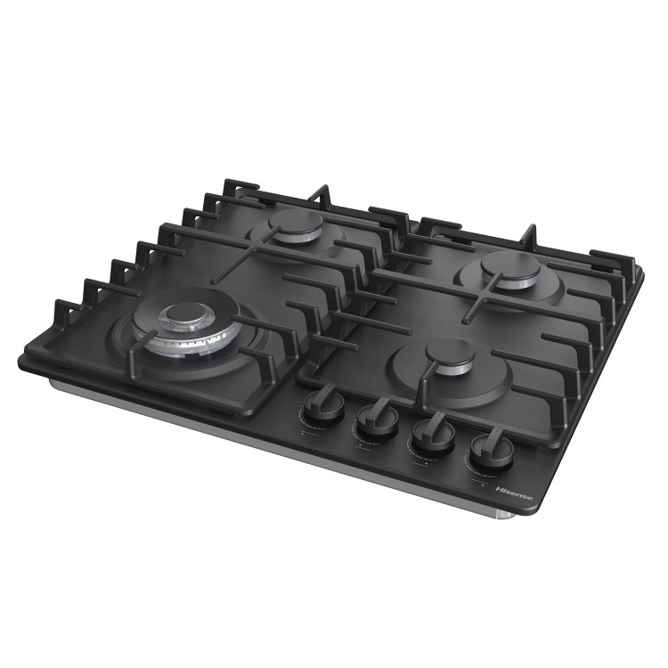 Hisense 60cm 4 Burner Gas Hob - Black