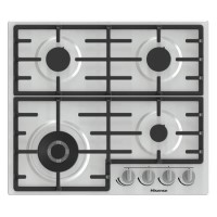 Refurbished Hisense GM663XB 60cm 4 Burner Gas Hob Stainless Steel