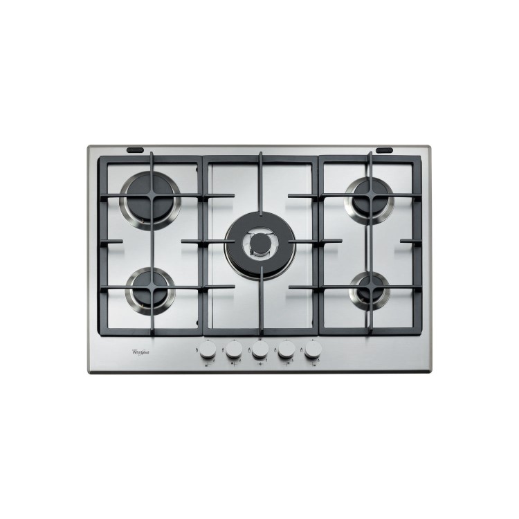 Whirlpool 5 Burner Gas Hob - Stainless Steel