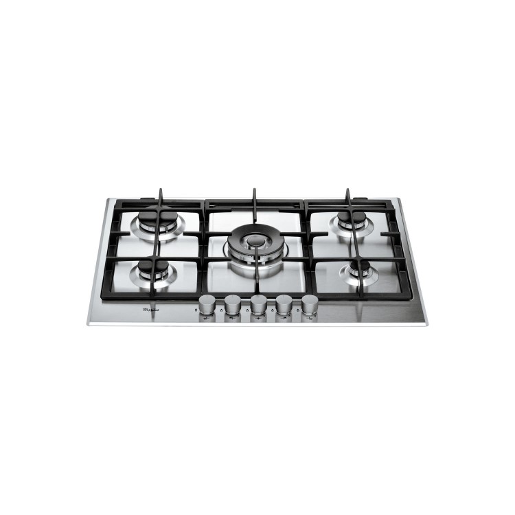 Whirlpool 5 Burner Gas Hob - Stainless Steel