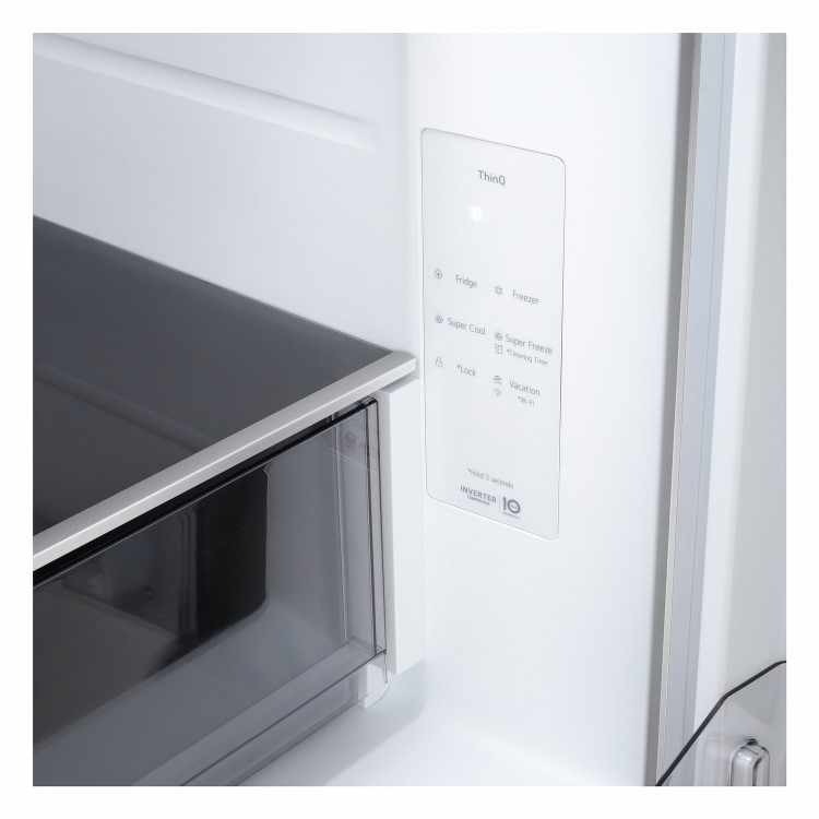 LG Fit & Max 580 Litre Four Door American Fridge Freezer - Prime Silver