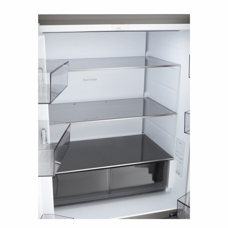 LG Fit & Max 580 Litre Four Door American Fridge Freezer - Prime Silver