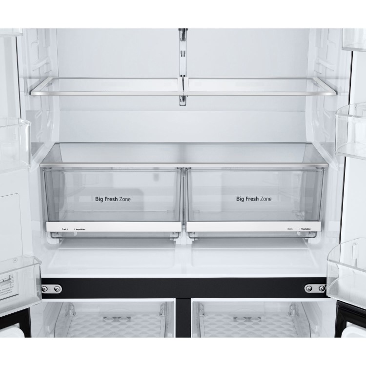 LG NatureFRESH 637 Litre Four Door American Fridge Freezer - Black