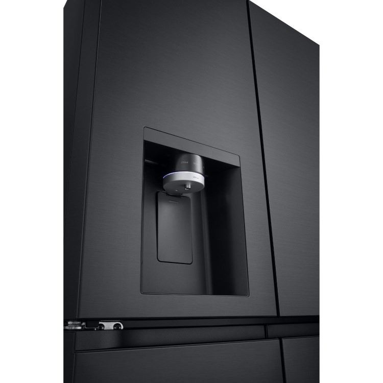 LG NatureFRESH 637 Litre Four Door American Fridge Freezer - Black