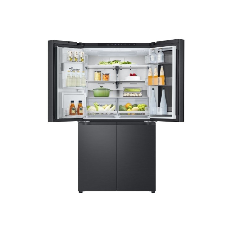 LG InstaView 638 Litre Four Door American Fridge Freezer - Matte Black