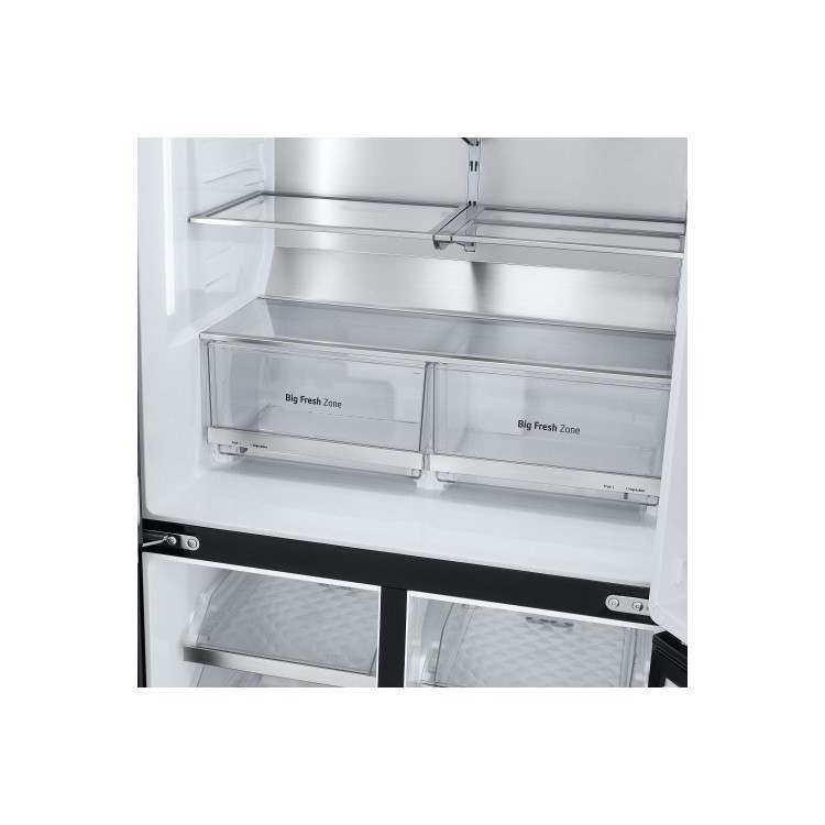 LG InstaView 638 Litre Four Door American Fridge Freezer - Matte Black