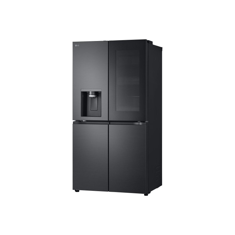 LG InstaView 638 Litre Four Door American Fridge Freezer - Matte Black