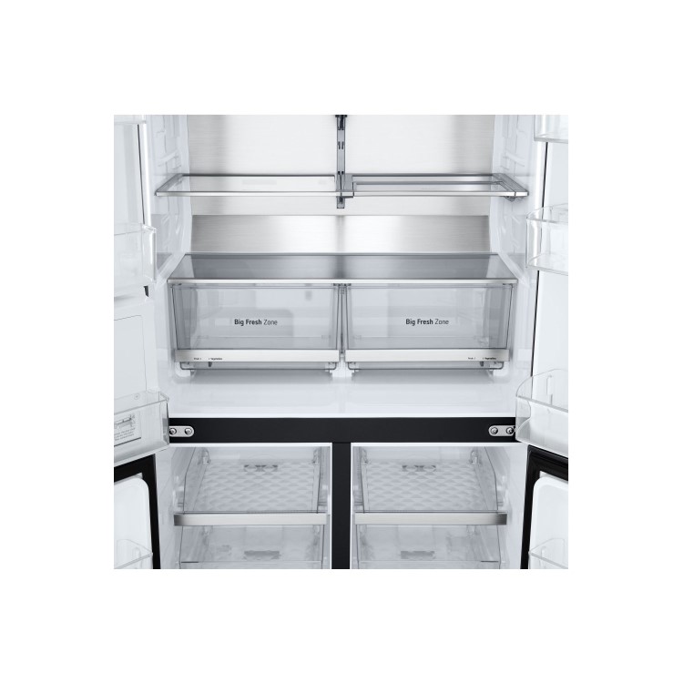LG InstaView 638 Litre Four Door American Fridge Freezer - Matte Black
