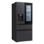 LG Fit & Max InstaView™ 522 Litre French Style American Fridge Freezer - Essence Black Steel