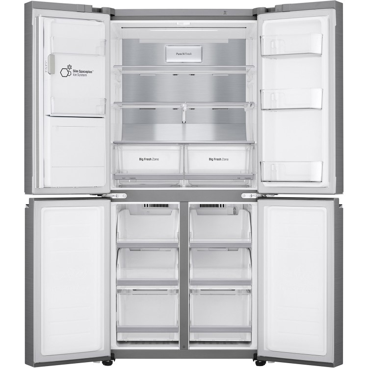 LG 506 Litre Four Door American Fridge Freezer With NatureFresh - Shiny Steel
